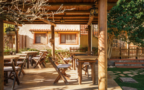 Pergola area by the pool