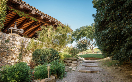 Path from main entrance to pool area