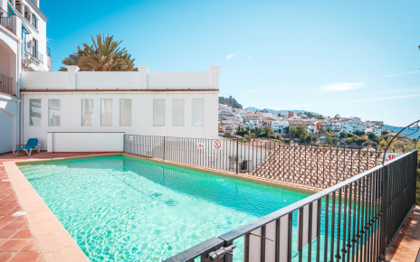 Your apartment is on a lower level from pool area