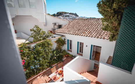 Private stairs from pool area down to your apartment