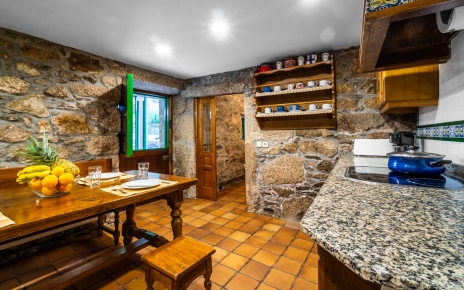 Kitchen retains its rustic character