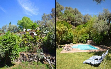 Cortijo y zona de piscina